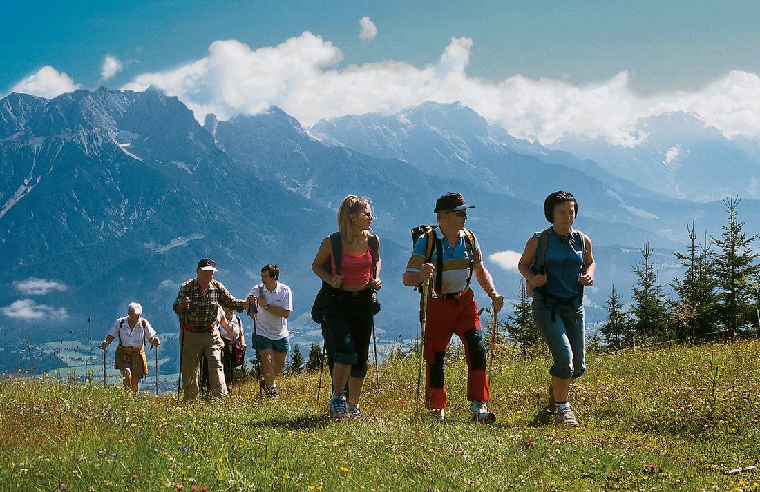 Hikers in the Bavarian Alps