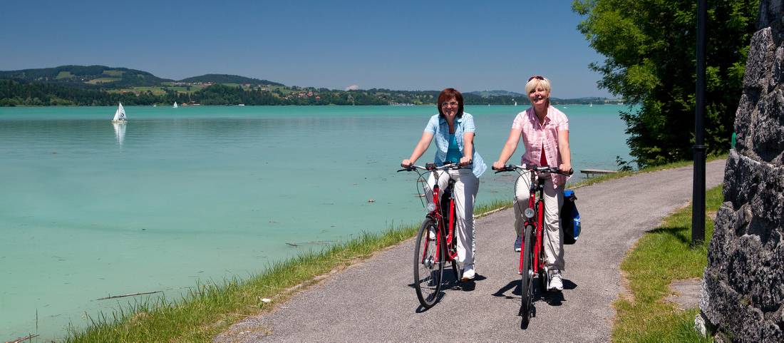 Cyclists on the shores of Lake Constance