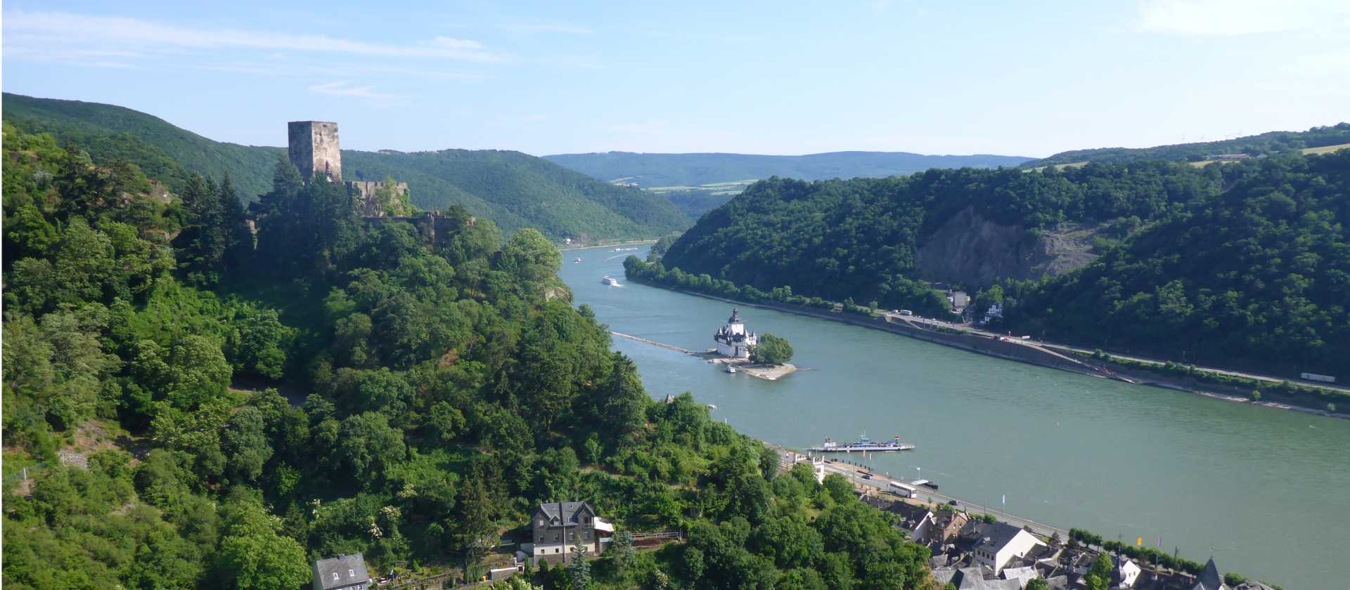 The Rhine is dotted with impressive castles