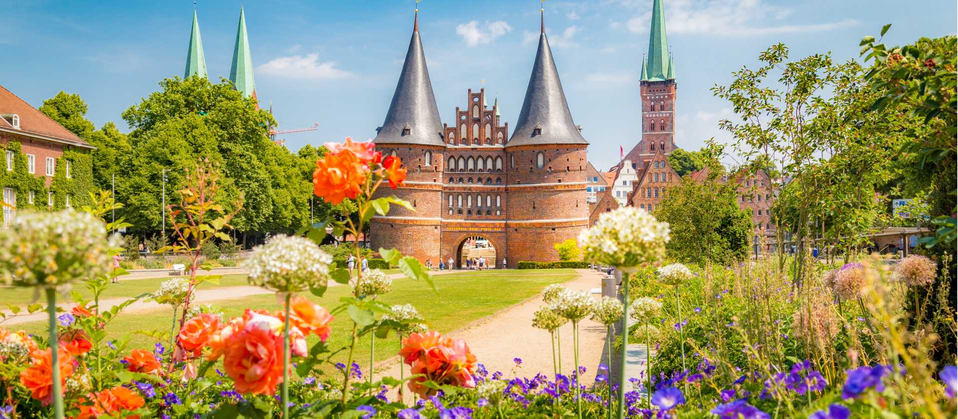 Historic town of Lübeck on the Baltic Coast of Germany
