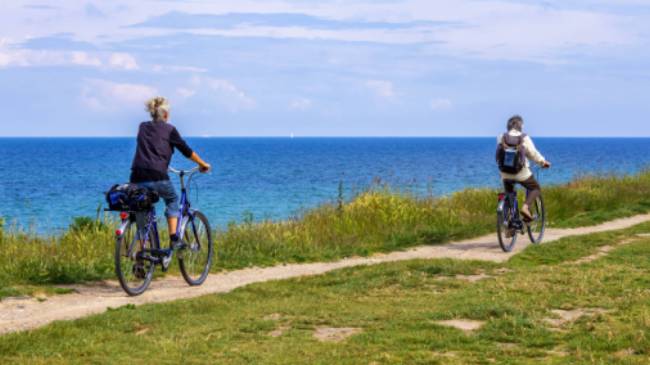 Bike riding along the Baltic Coast in Germany