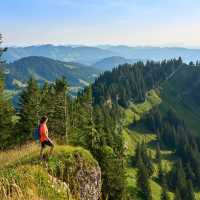 Hiking in Bavaria, overlooking the Allgau Alps
