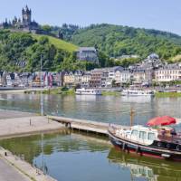 The town of Cochem on the Moselle River