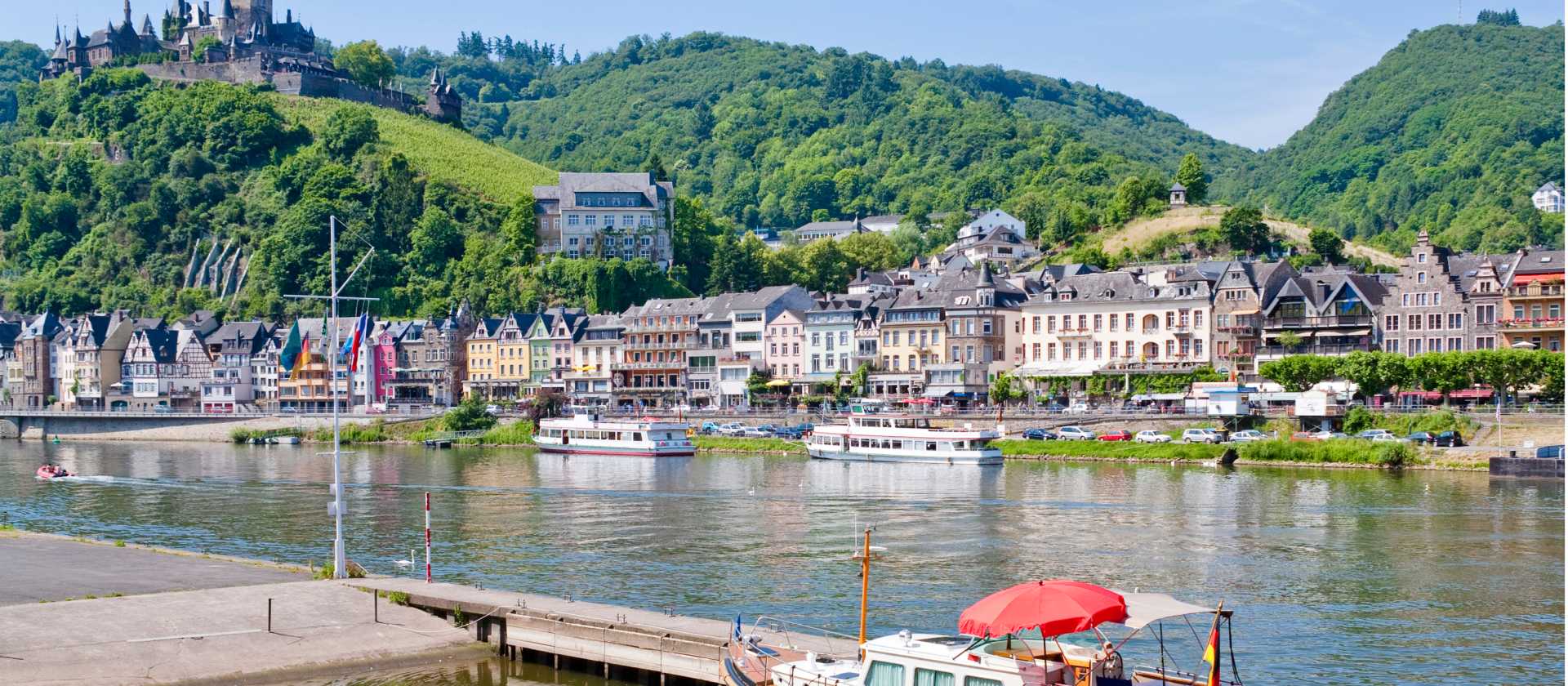 The town of Cochem on the Moselle River