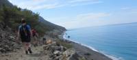 Walking along the Ag Roumeli coast on Crete