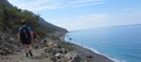 Walking along the Ag Roumeli coast on Crete