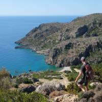 Descending to Lissos Beach in Crete | Jaclyn Lofts