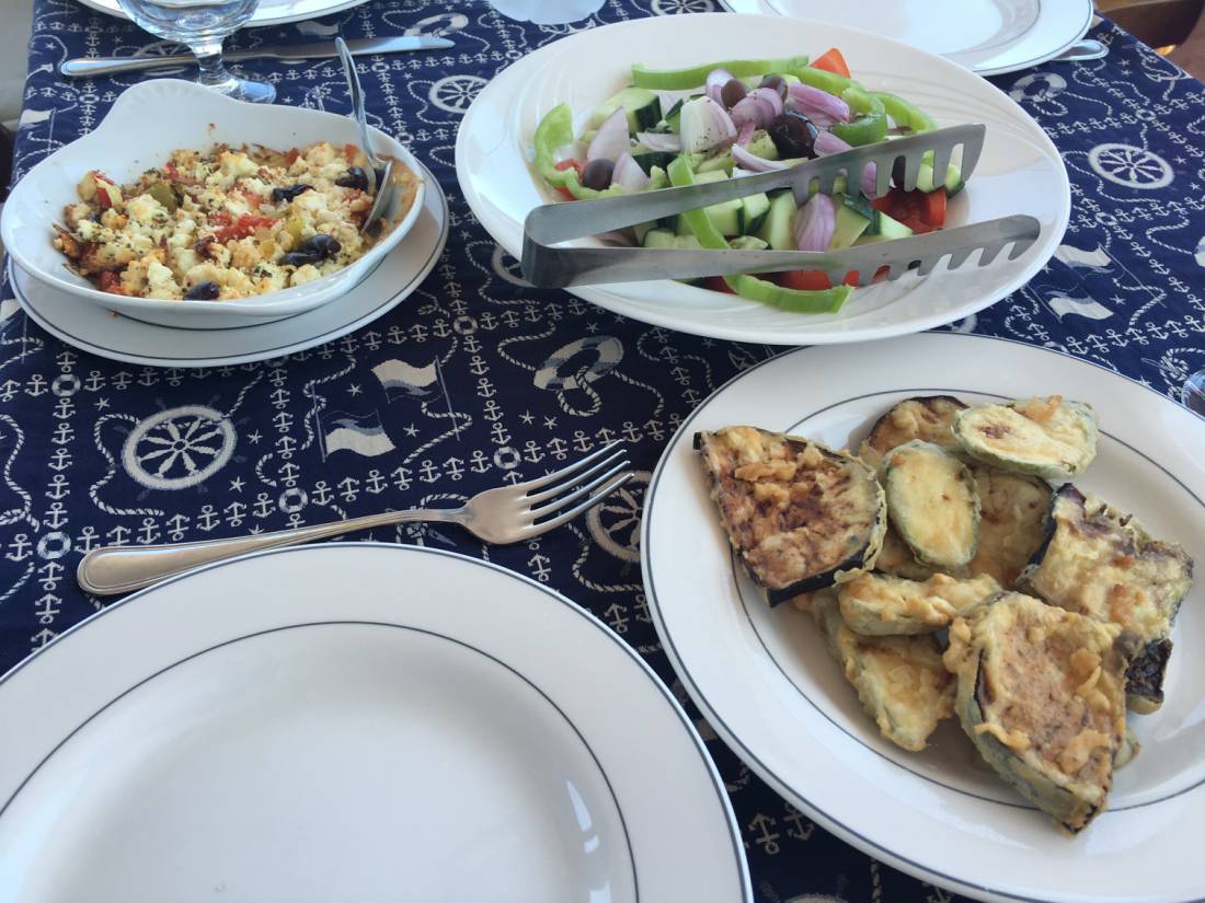 Great local food served on board the Panagiota |  <i>Kate Baker</i>