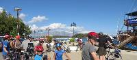 Family preparing for a day of cycling in Greece | Gordon Steer