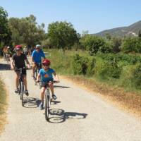 Kids enjoying a bike ride in the Greek Islands | Gordon Steer