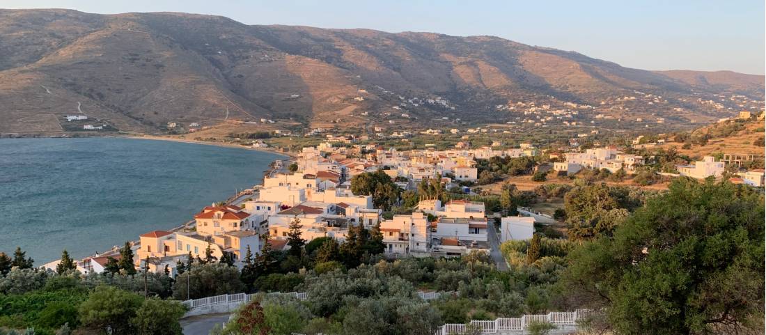 Looking down on Korthi on the Andros Trail |  <i>Sarah Baxter</i>