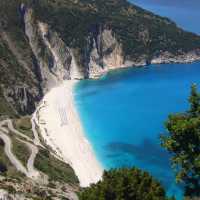 Myrtos beach on the island of Cephalonia, Greece