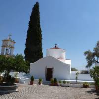 The iconic white buildings of Greece on the Rhodes and Lycian Coast Cycle