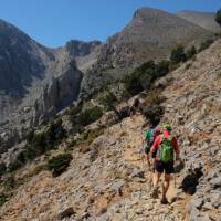 On the trail to the summit of Mt Gingilos in Crete | Jaclyn Lofts