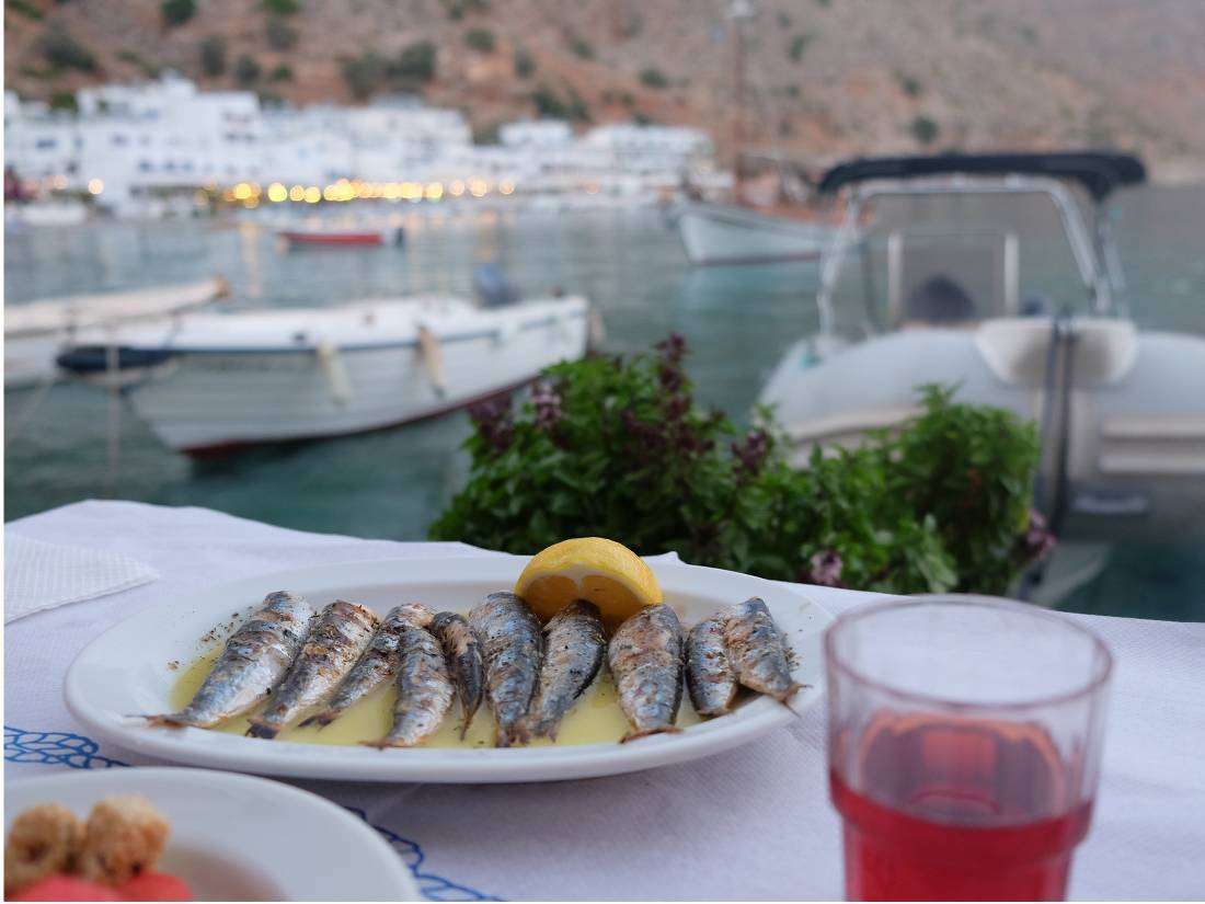 Dine on fresh local seafood by the sea in Crete |  <i>Jaclyn Lofts</i>