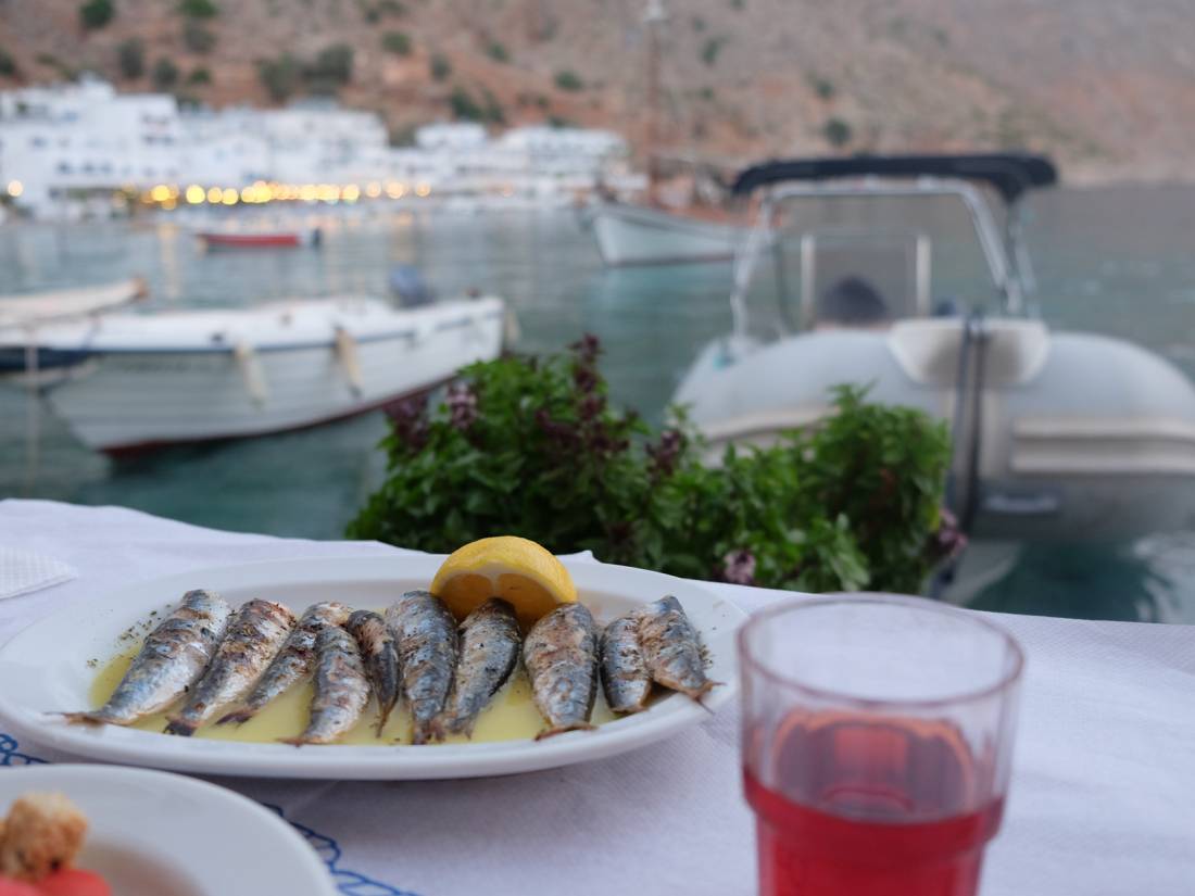 Dine on fresh local seafood by the sea in Crete |  <i>Jaclyn Lofts</i>