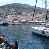 Sailing boats in the harbour of Hydra, Peloponnese Islands | Tom Panagos