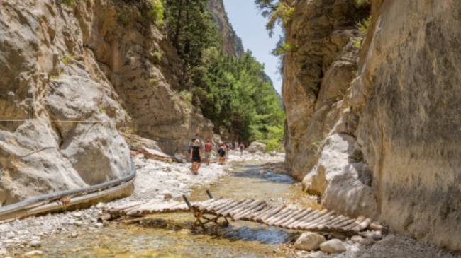 Walk through the Samaria Gorge in Crete