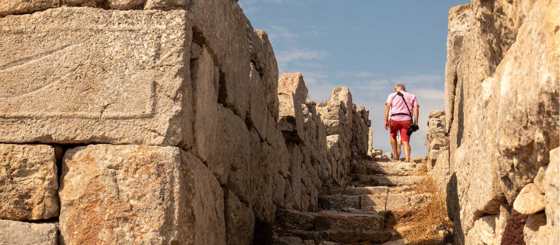 Explore the city ruins of Ancient Thira found on Santorini island.