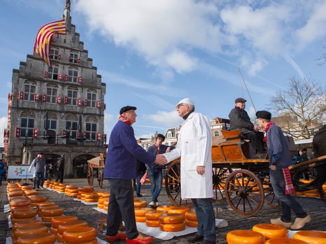 See iconic Dutch sights at the Gouda cheese market