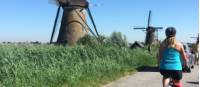 Cycling near the Kinderdijk windmills |  <i>Vicki Wasilewska Fletcher</i>