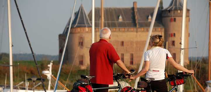 "Amsterdam Castle” (Muiderslot), one of the best preserved in the Netherlands, at Lake IJssel