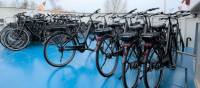 Bikes ready to go on Magnifique III's deck