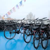 Bikes ready to go on Magnifique III's deck