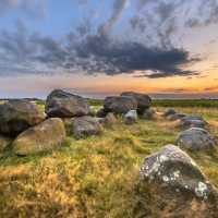 Glacial erratic boulders scattered across Drenthe on the Pieterpad Camino