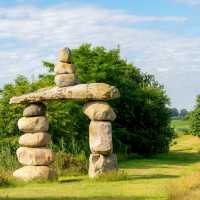 The Drenthe Gate on the Pieterpad Trail in Holland