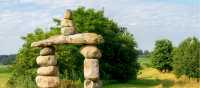 The Drenthe Gate on the Pieterpad Trail in Holland