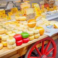 A local cheese market in Holland
