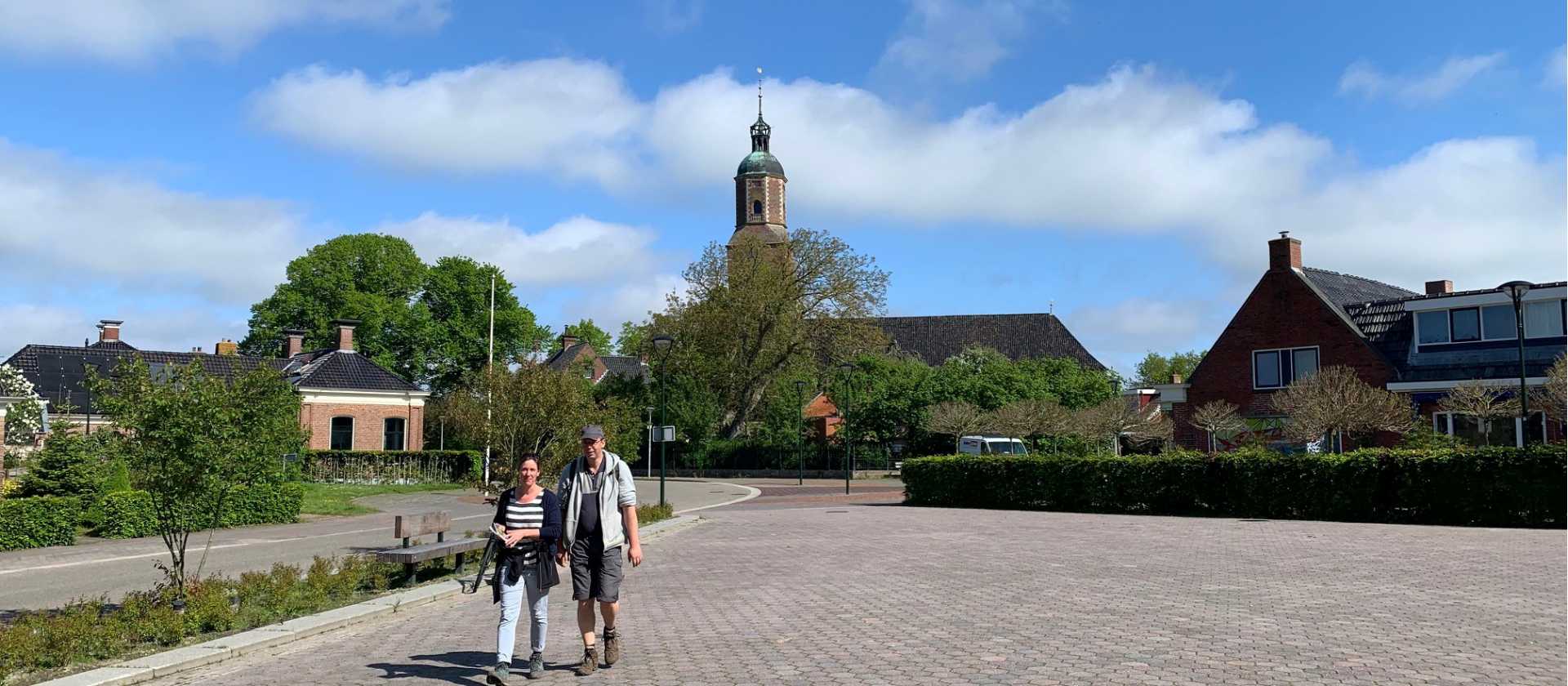 Walking into the village of Winsum