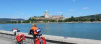 Resting by the Danube with the Esztergom Basilica in the distance | Lilly Donkers