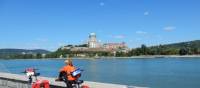 Resting by the Danube with the Esztergom Basilica in the distance | Lilly Donkers