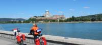 Resting by the Danube with the Esztergom Basilica in the distance | Lilly Donkers