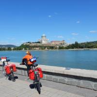 Resting by the Danube with the Esztergom Basilica in the distance | Lilly Donkers