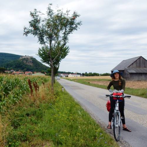 Cycling near the Slovak border, following the Danube River