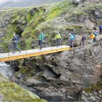 Canyon bridge crossing