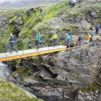 Canyon bridge crossing