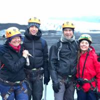 Family with teens walking on a glacier in Iceland | Kate Baker