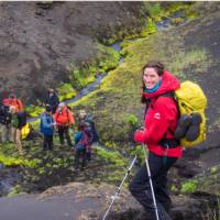 Hikers on the Laugavegur Trail