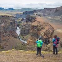 Traverse deep gorges and breathtaking valleys on the Laugavegur Trail in Iceland