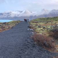 hikers returning from glacier walk on skaftafellsjökull | Kate Baker