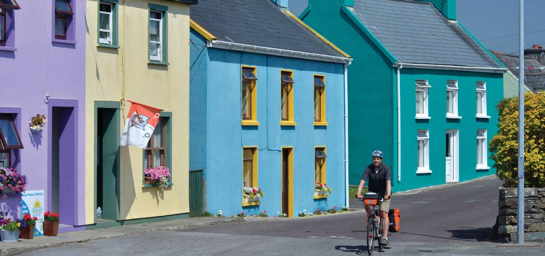Colourful streets cycling through Bantry