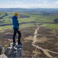 Hiking up to a view point on the Wicklow Way in Ireland