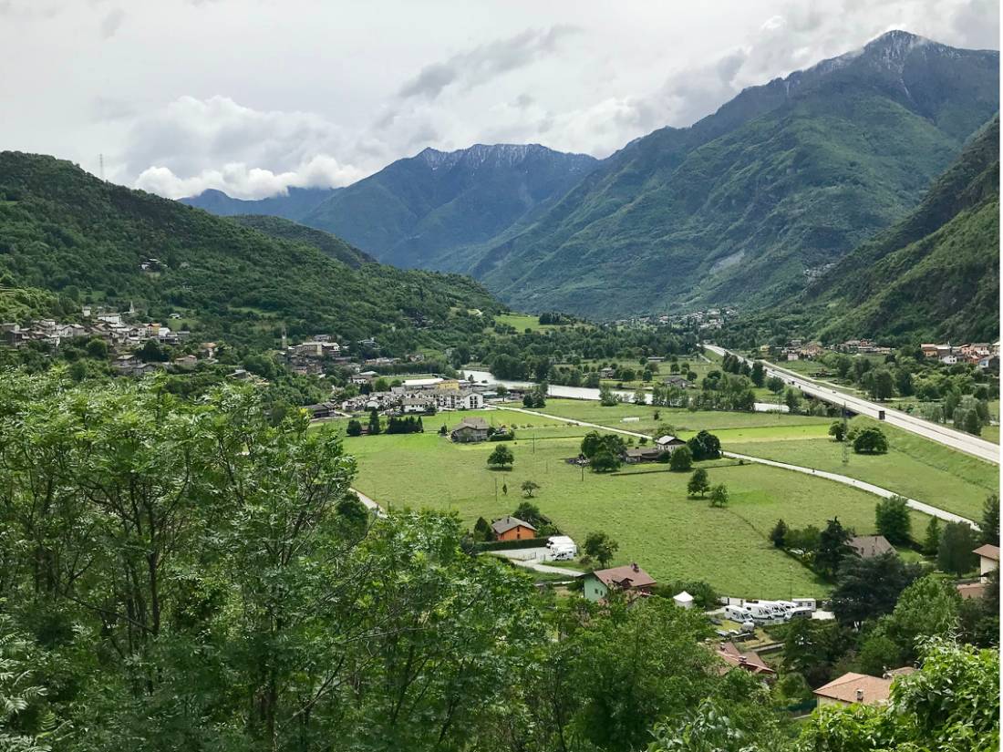 Admiring the view over Aosta Valley in Italy |  <i>Pat Black</i>