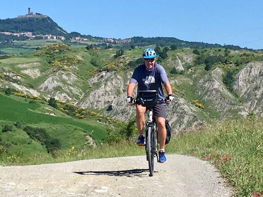 Leaving Radicofani on a cycle tour in Italy |  <i>Pat Black</i>