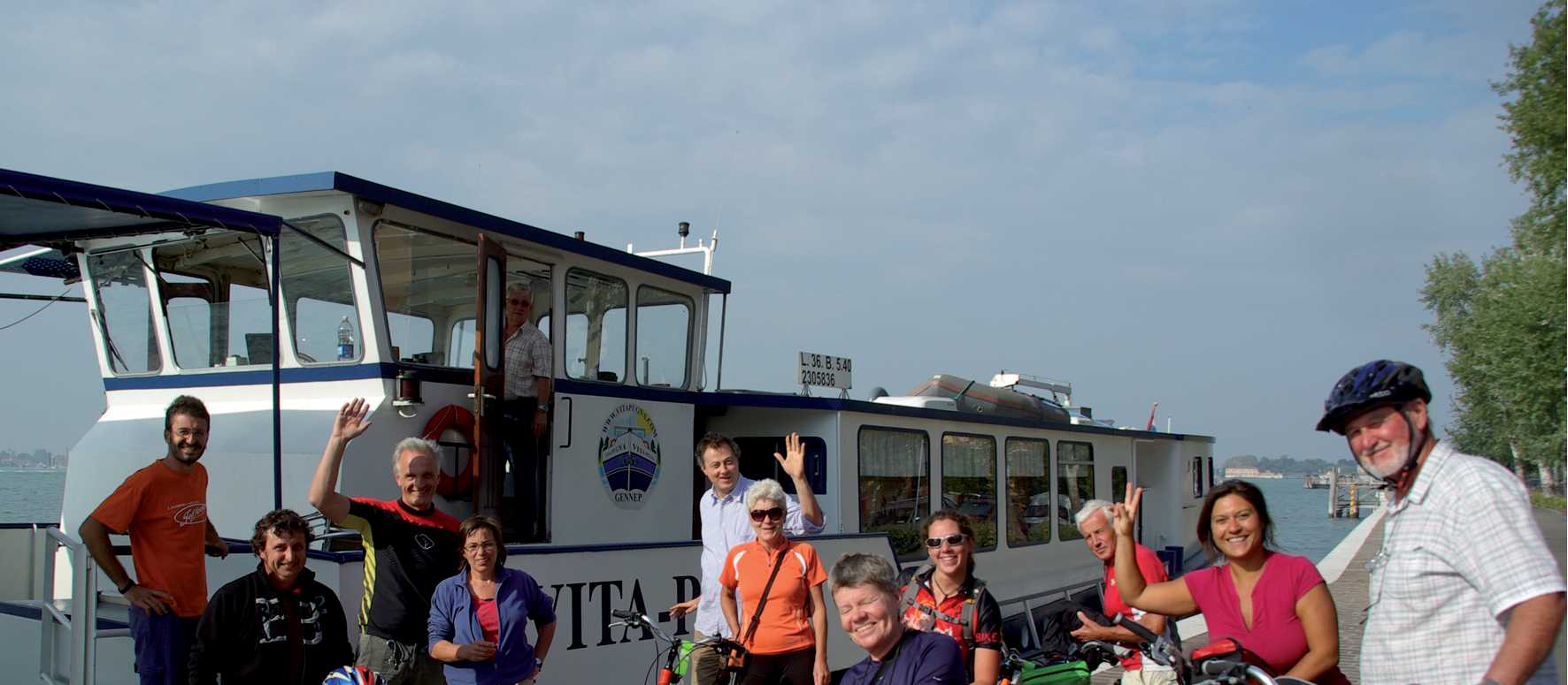 Cyclists on the Veneto Bike & Boat trip