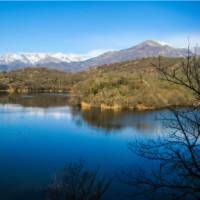 Mountain views are superb on the Via Francigena near Ivrea